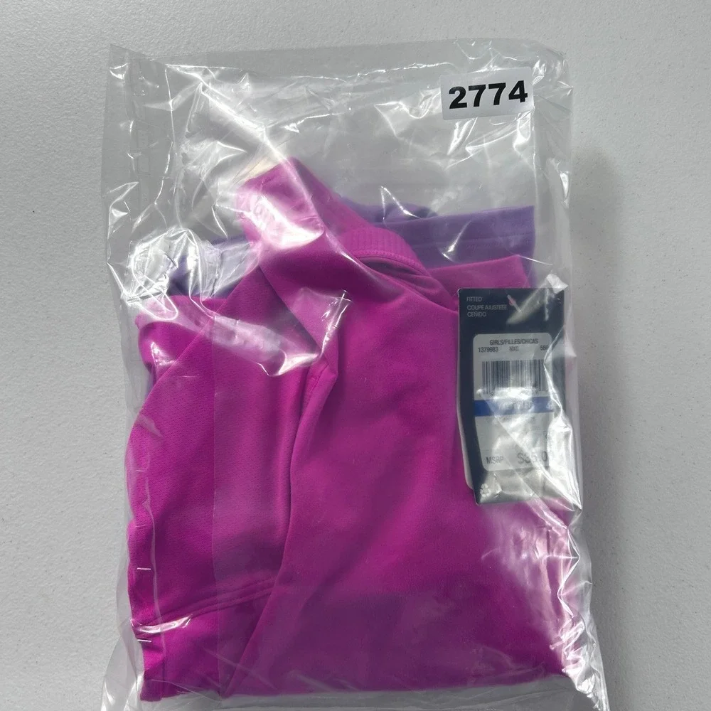 Under‎ Armour Girls YXL Motion Crop Tank Top 2-Pack Purple Pink High Neck NEW